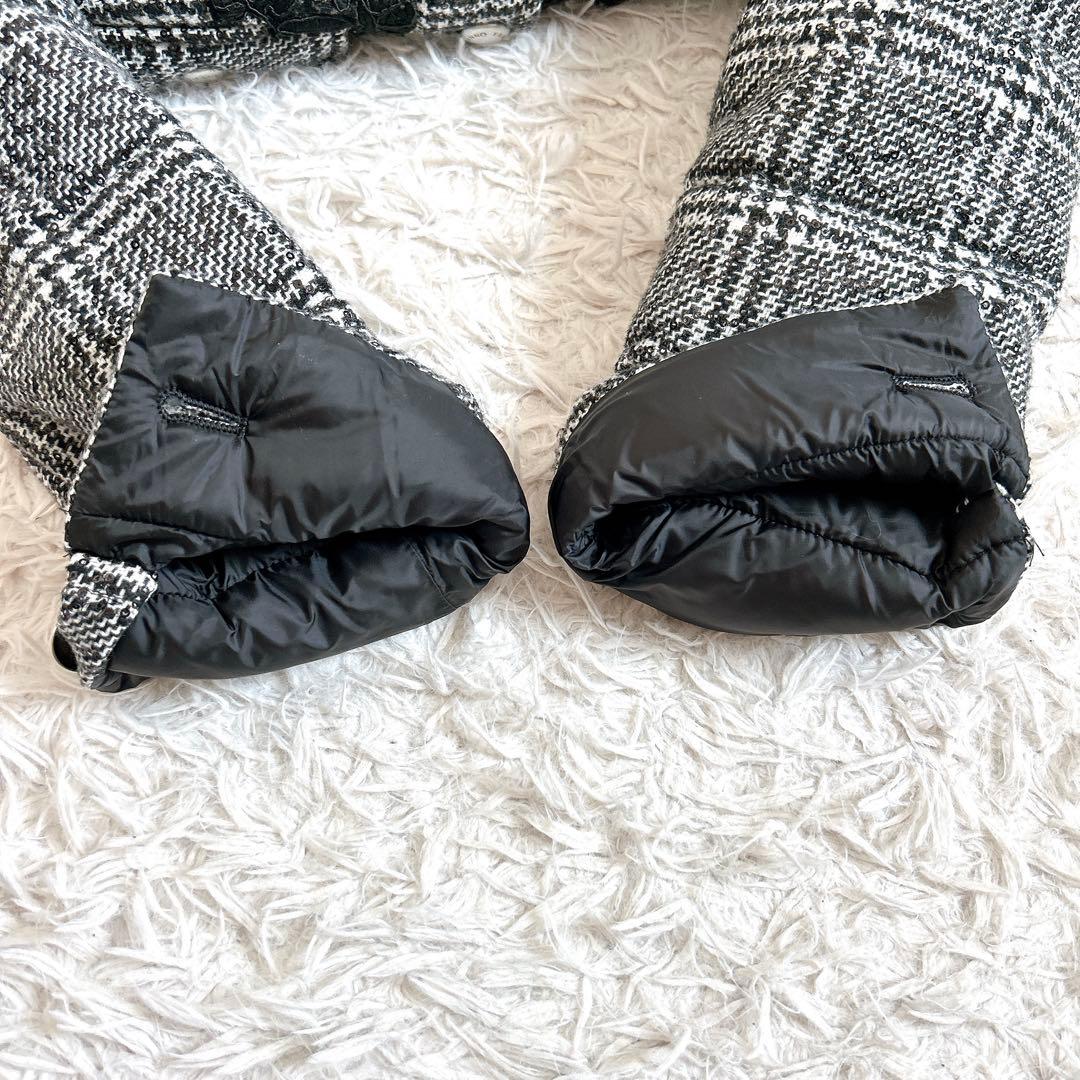 美品⁂エルマンノフィレンツェ⁂ショートコート　グレンチェック　レース　ロゴボタン