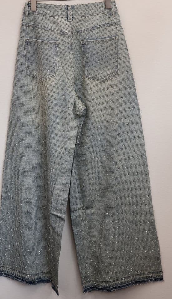 【完売品・激レア】1618 韓国Y2K ストーン付きルーズデニム Mサイズ