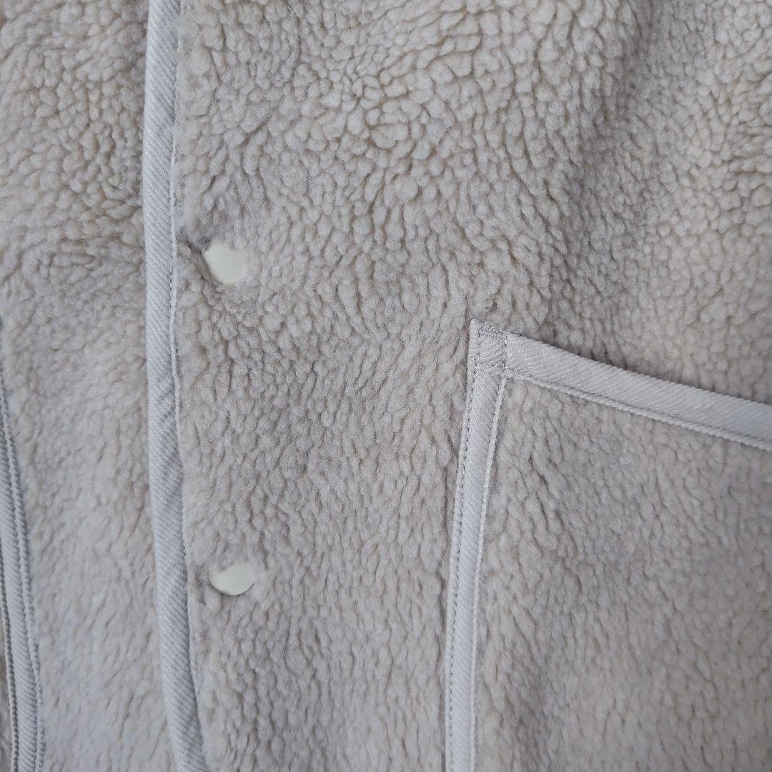 【未使用品】ナチュラルランドリー リバーシブルベスト　ボア　パイピング