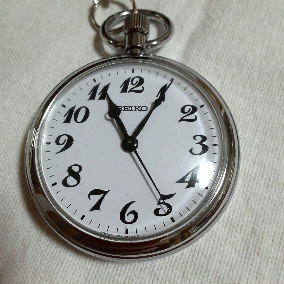稼働美品　SEIKOセイコー懐中時計 鉄道時計　7ルビー　7C11−0010