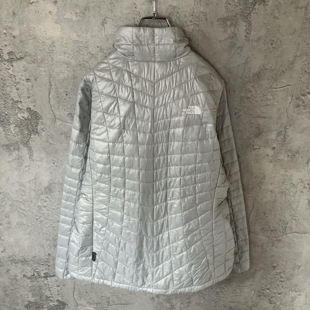 ザノースフェイス　ダウンジャケット　THERMOBALL 灰色　レディースL