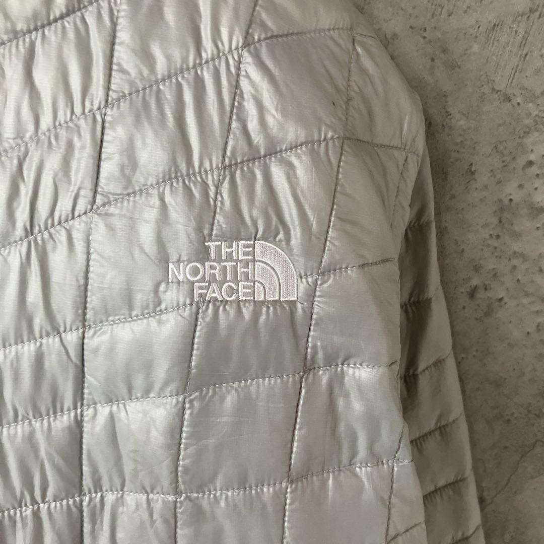 ザノースフェイス　ダウンジャケット　THERMOBALL 灰色　レディースL
