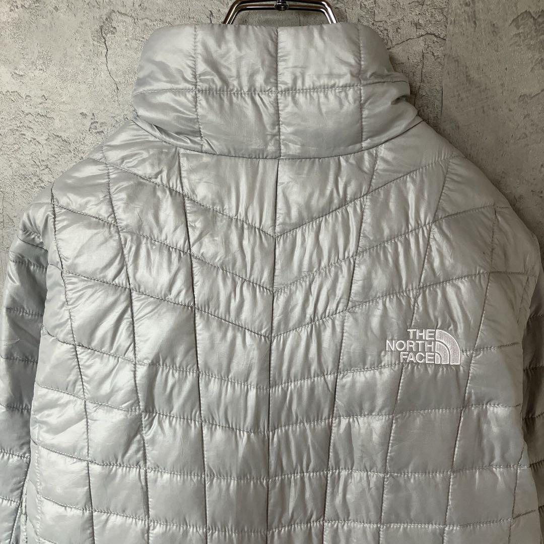 ザノースフェイス　ダウンジャケット　THERMOBALL 灰色　レディースL
