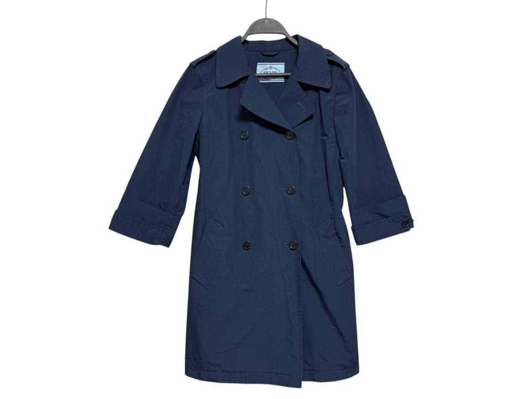 最終値下げ！PRADA ネイビー トレンチコート