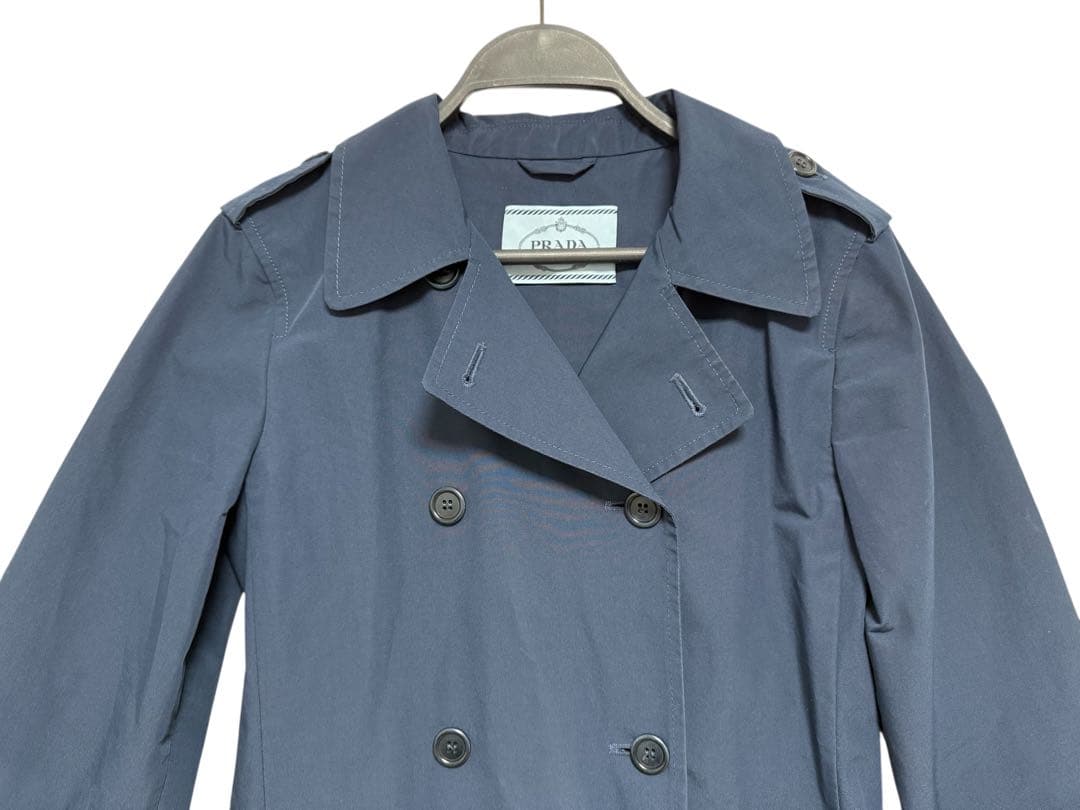 最終値下げ！PRADA ネイビー トレンチコート