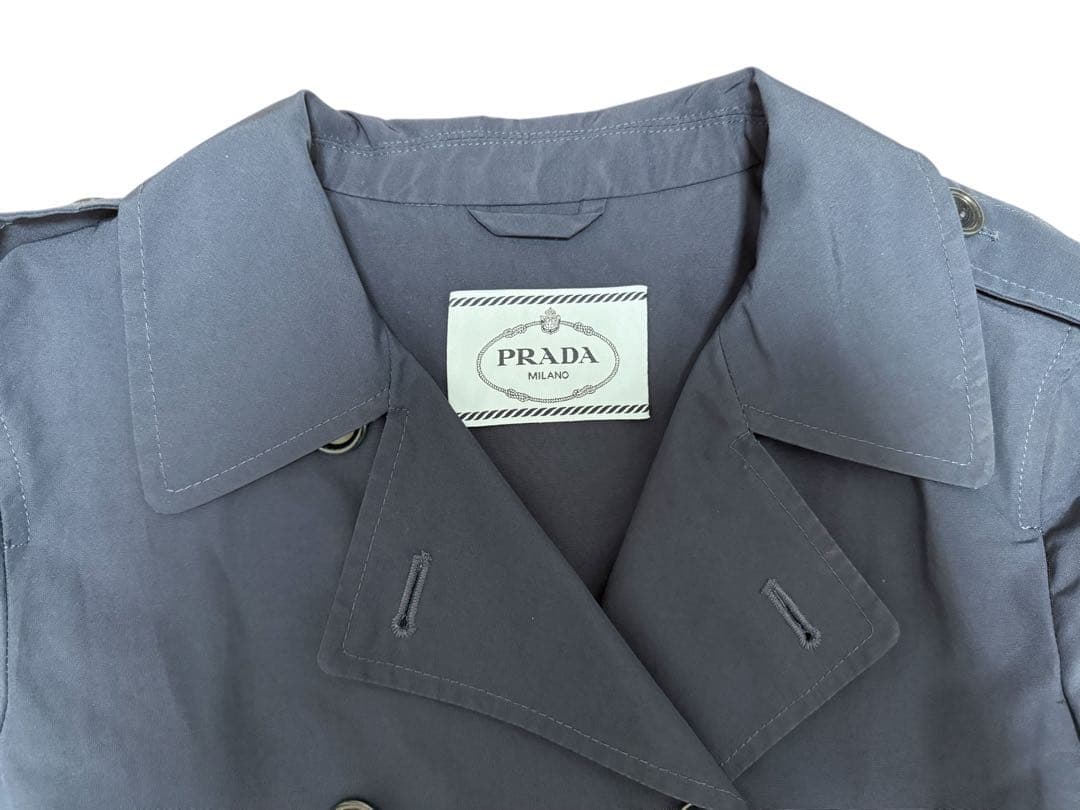 最終値下げ！PRADA ネイビー トレンチコート