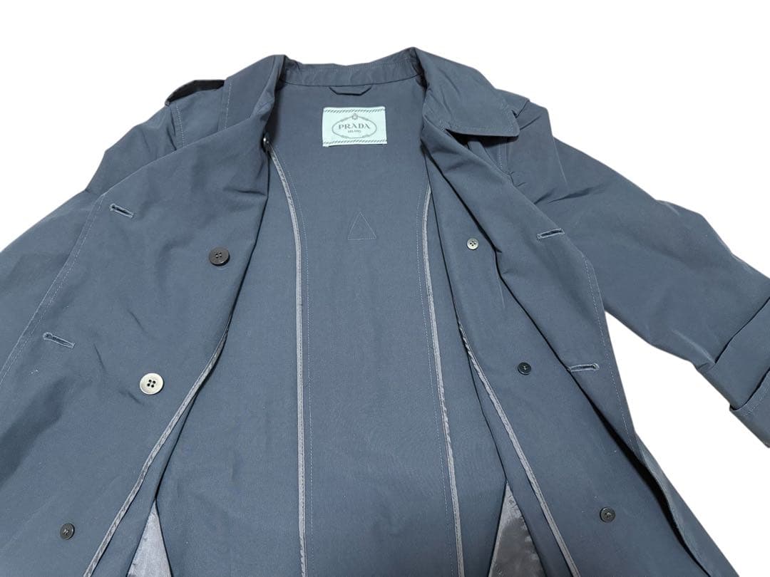 最終値下げ！PRADA ネイビー トレンチコート
