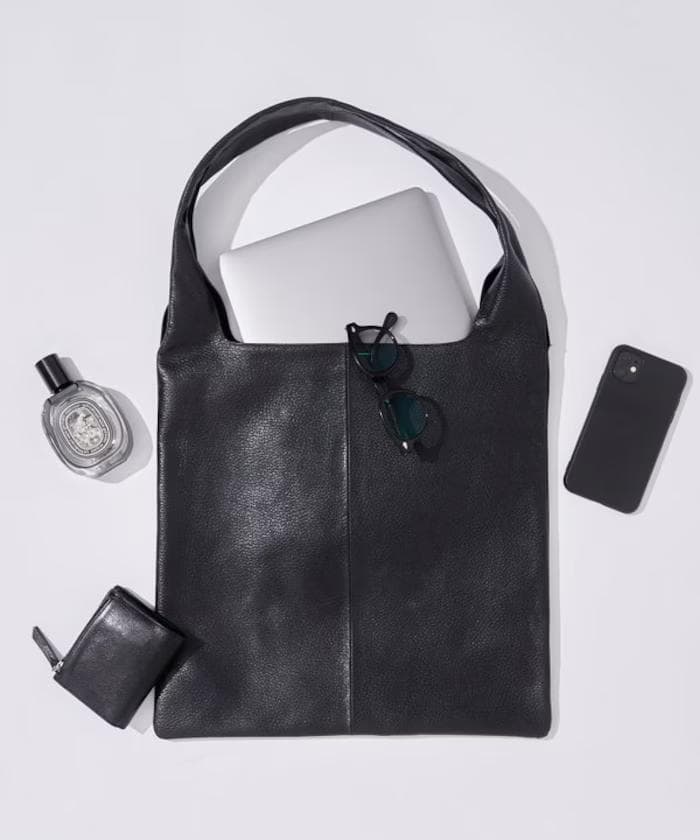 Firsthand レザーマルシェ トートバッグ 牛革 撥水レザー ブラック