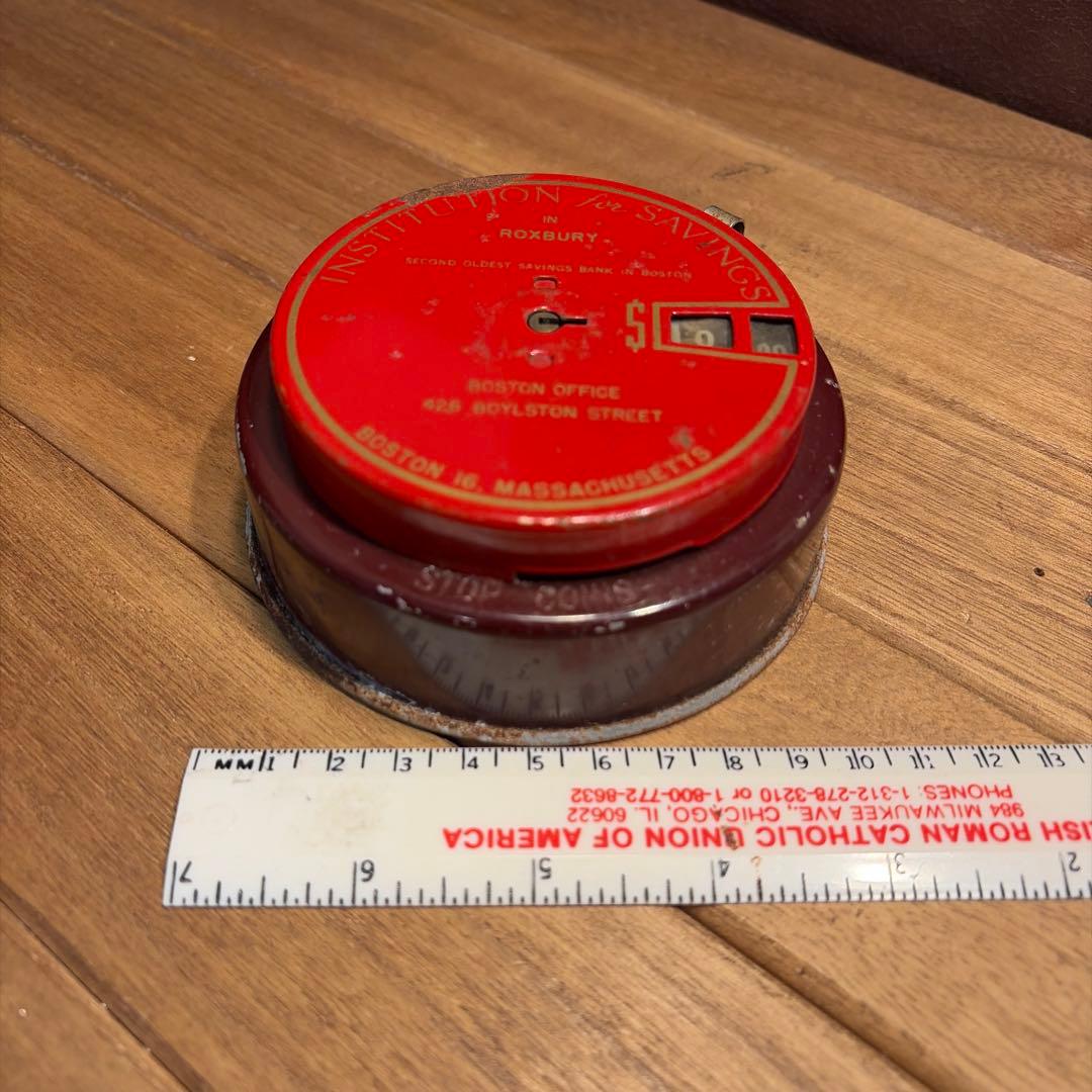 USAヴィンテージ バンク 貯金箱 金庫 add アドバタイジング4