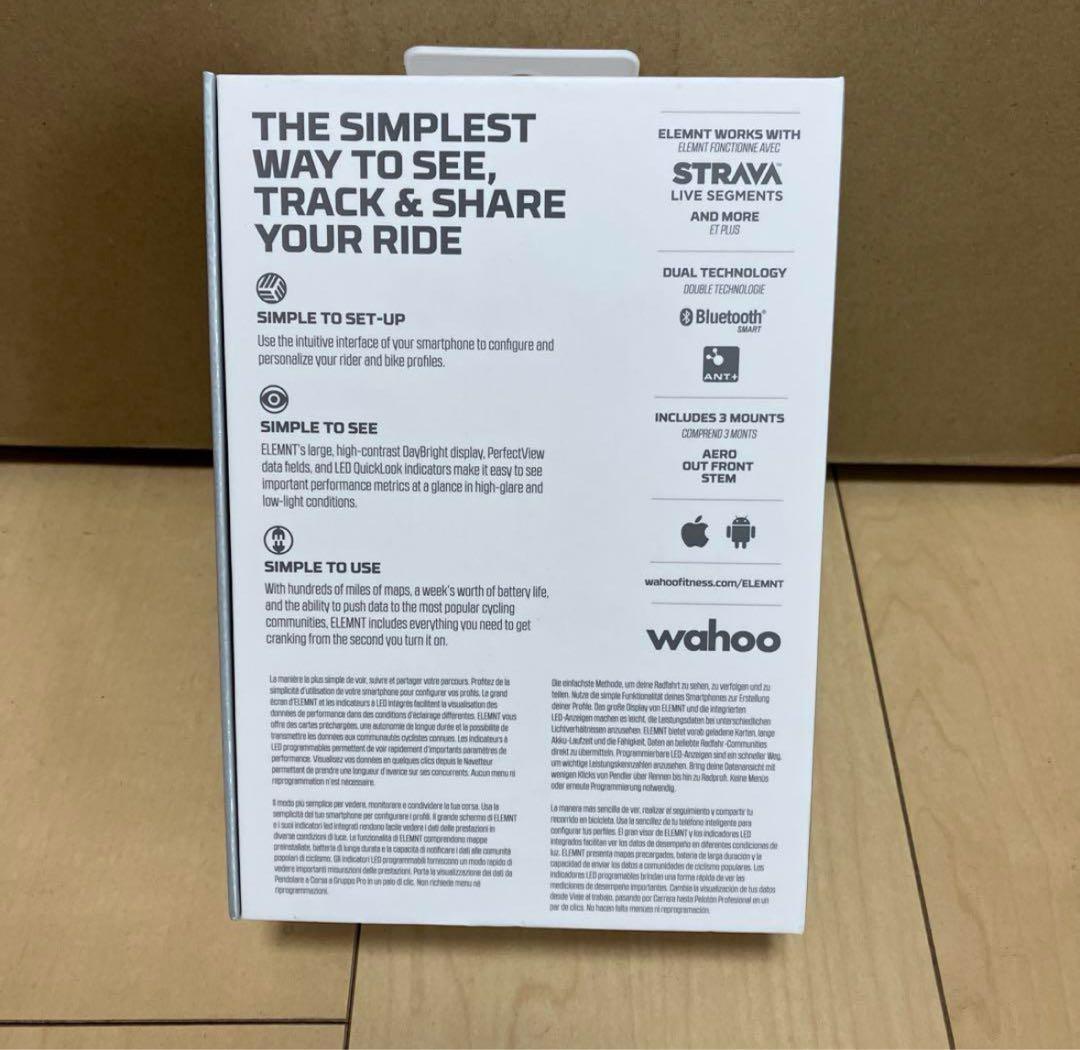 【新品・未開封】Wahoo ELEMNT GPSサイクルコンピュータ