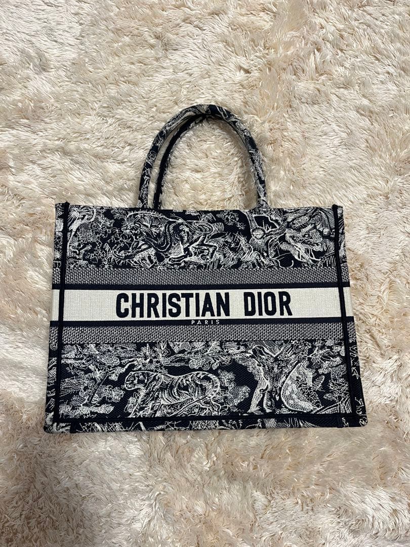 CHRISTIAN DIOR アニマルプリント トートバッグ