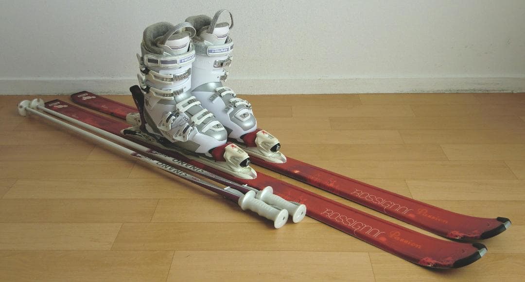 ■送料無料■ロシニョール■女性用スキーセット■板154靴25-25.5■メンテ■