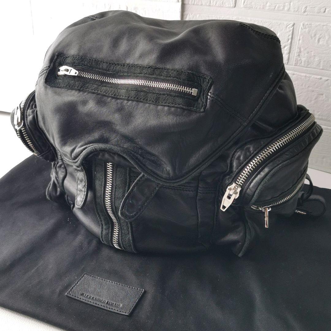 アレキサンダーワン リュックサック バックパック バッグ レザー ブラック