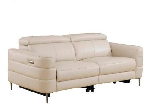 ​【高級/総本革】高機能！電動リクライニングソファ 3人掛け