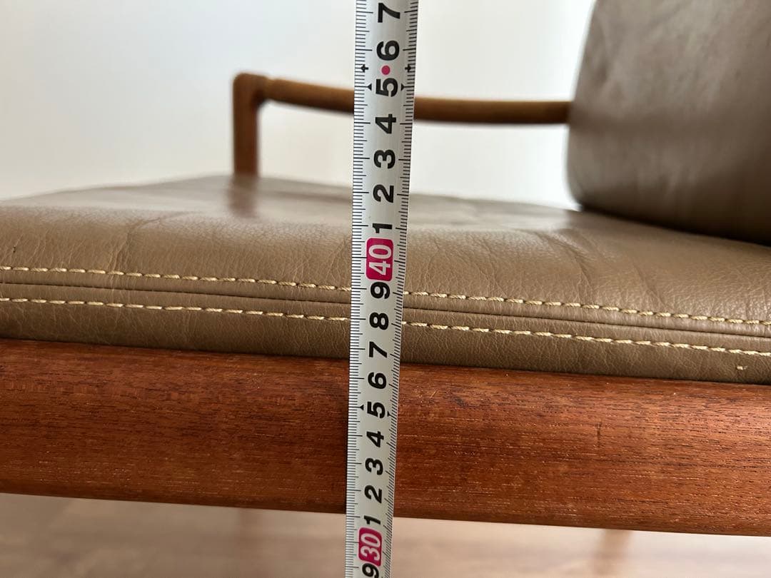 日田工芸 ヴィンテージ チーク無垢材×本革 アームチェア ダイニング マキシム