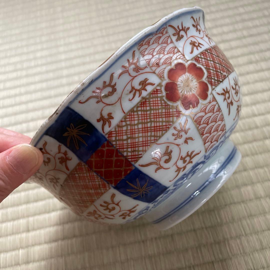 絵付け陶器　中深鉢