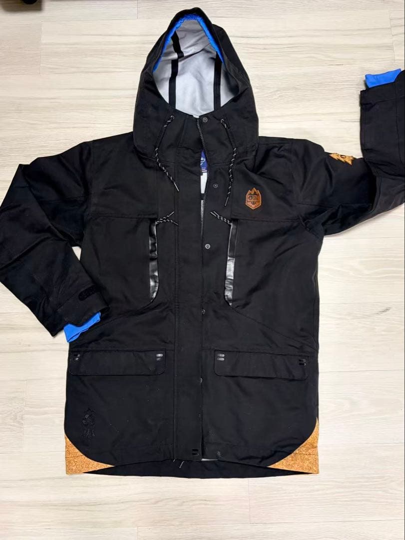 スノーボード用防水ジャケット 黒