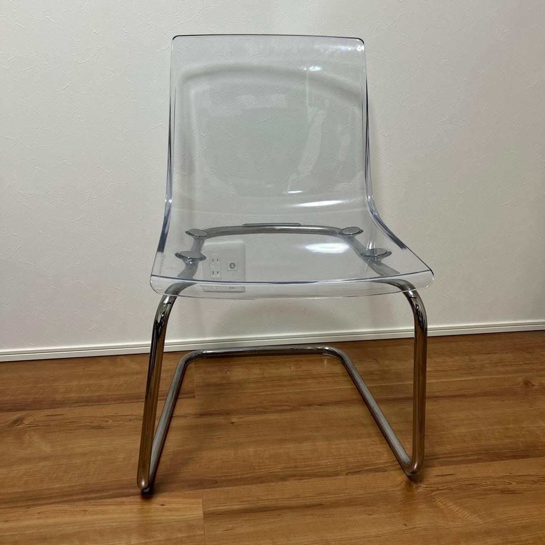 IKEA １脚 TOBIAS トービアスチェア　透明/クロムメッキ
