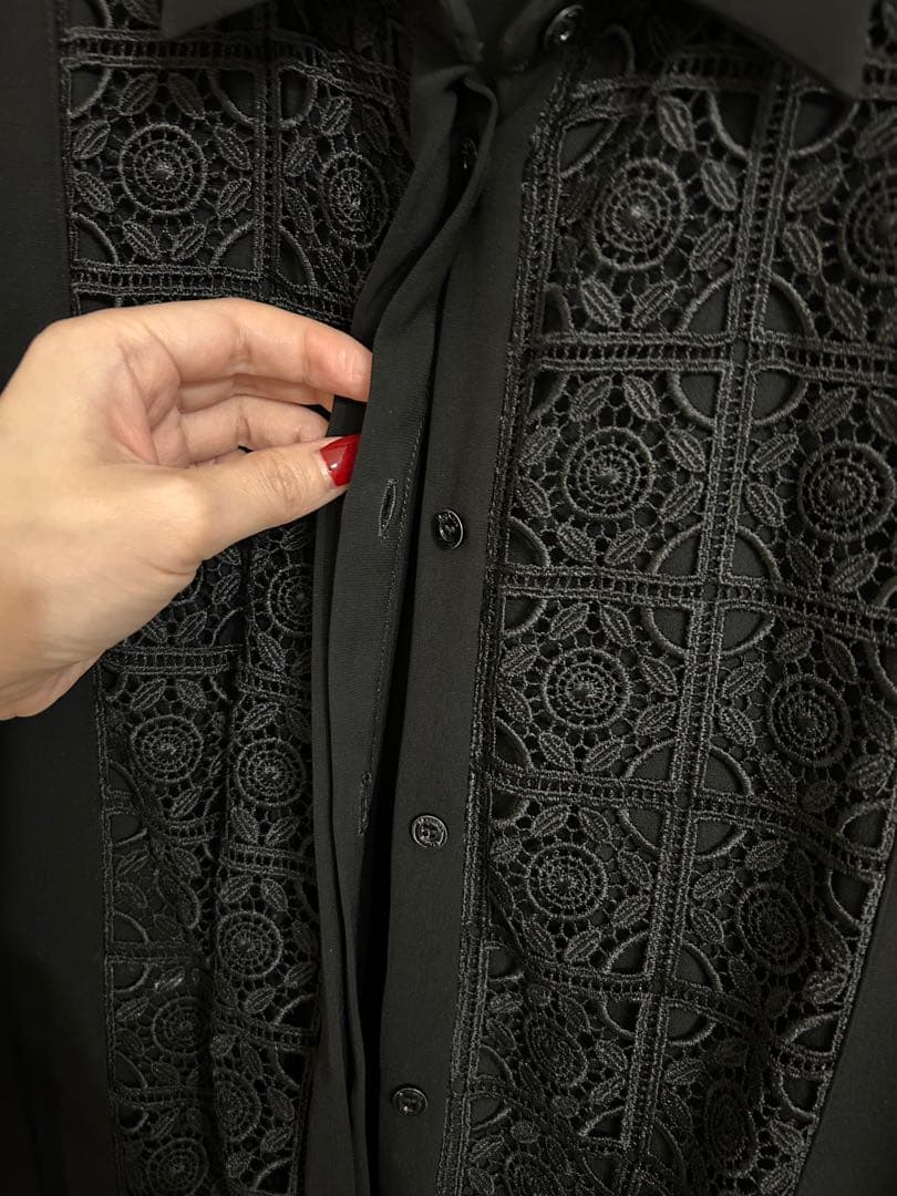 マックスマーラ 黒 レース ロンパース