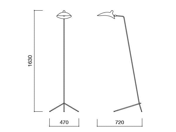 【IDEE購入】イデー照明　セルジュ・ムーユ　フロアランプ LAMPADAIR