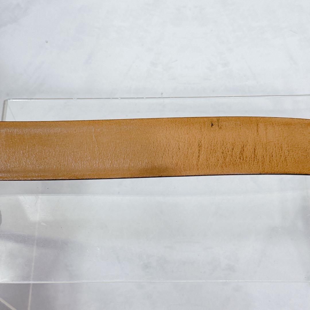 エイジング良好 Ferragamo ダブルガンチーニ ベルト シボ革ガンメタ