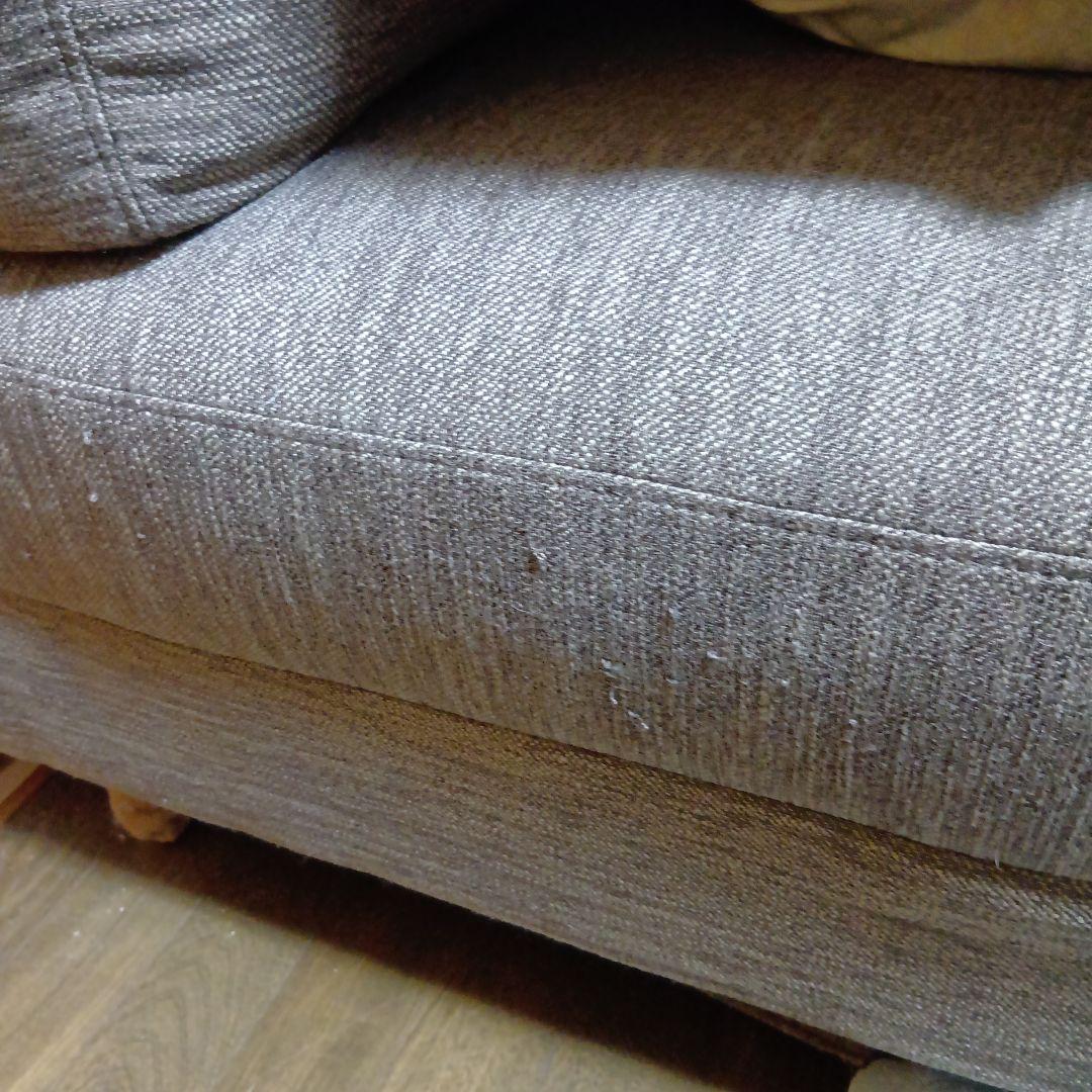 ニトリCA10ダークモカ 2人掛けソファ クッション１個付きヘッドレスト1個付き