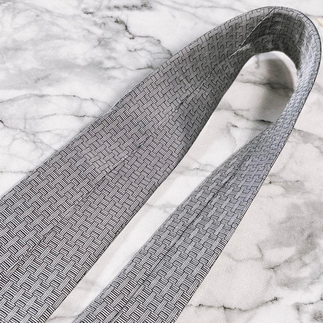 ✨クリーニング済✨エルメス　H柄 胸元ワンポイントホース刺繍ロゴ　ネクタイ