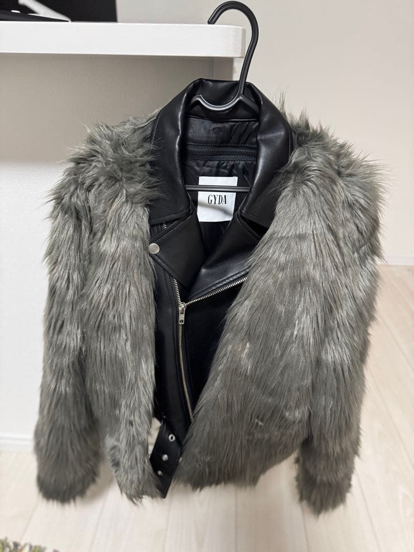 GYDA レイヤードエコファーライダースジャケット