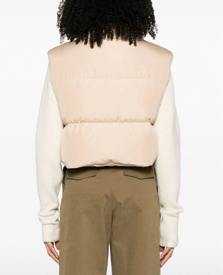 Bacon ブラック　クロップドダウンベスト