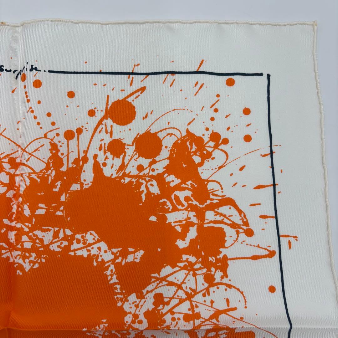 エルメス プチカレ ガウロッシュ 思いがけない馬 シルク ミニスカーフ