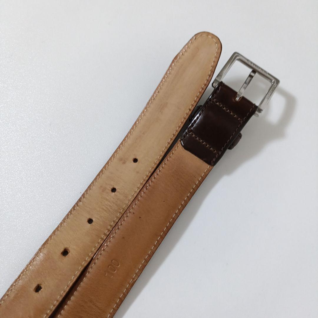 エッティンガー 本革レザーベルト ブラウン系 美品