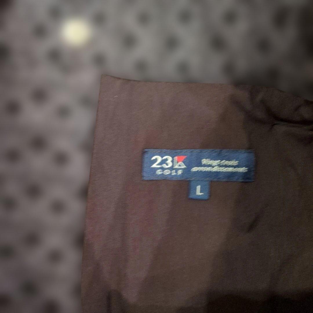 23区GOLF ゴルフ 撥水 高保温 総柄 中綿入ストレッチ ナイロン パンツL