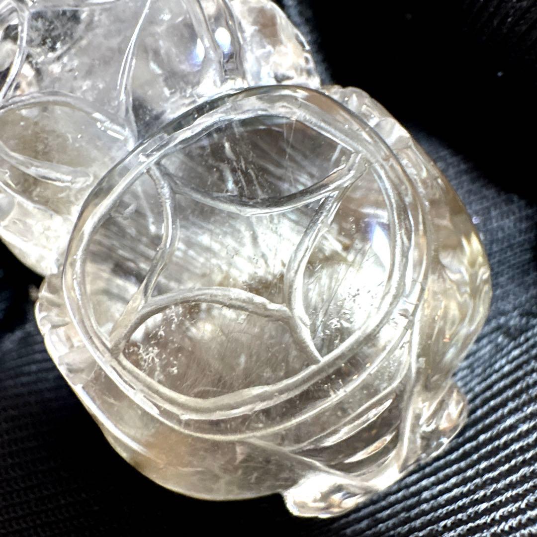 【家宝級】最高品質　プラチナルチルクォーツ　貔貅　置物　箱付