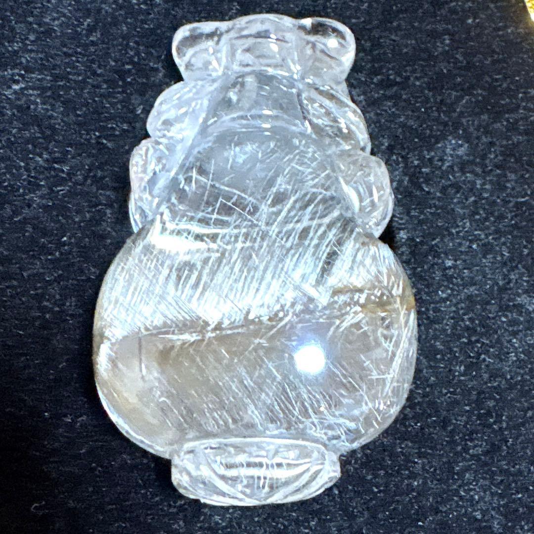 【家宝級】最高品質　プラチナルチルクォーツ　貔貅　置物　箱付