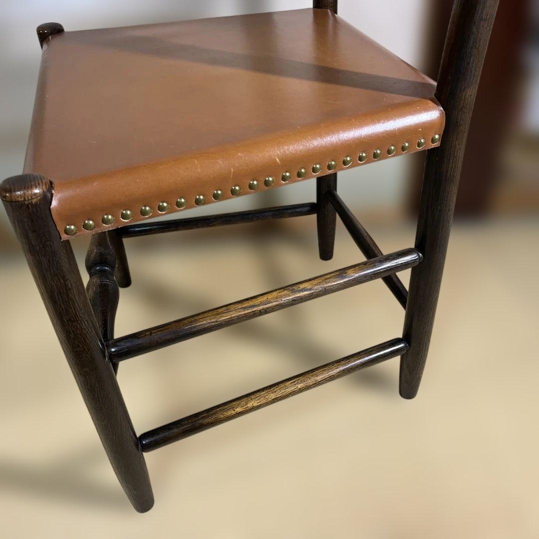 PROVINCIAL ラダーバックチェア　飛騨産業　プロヴィンシャル　革張替済