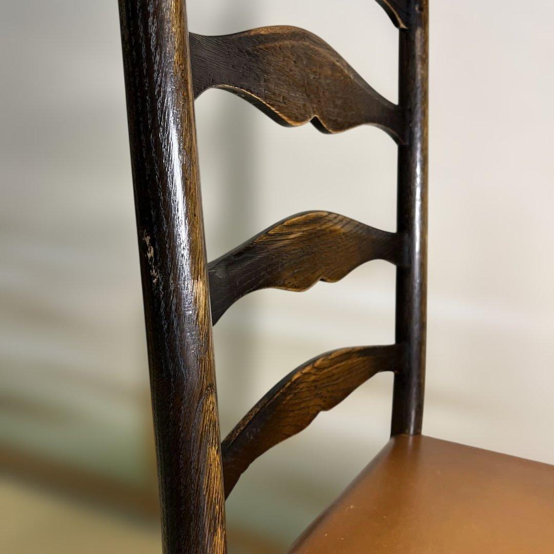 PROVINCIAL ラダーバックチェア　飛騨産業　プロヴィンシャル　革張替済