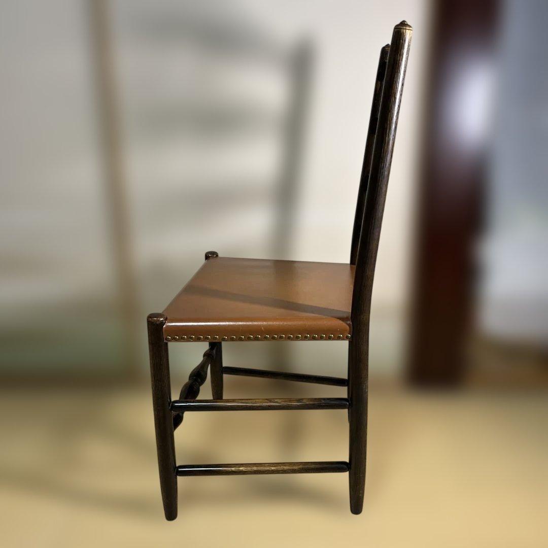 PROVINCIAL ラダーバックチェア　飛騨産業　プロヴィンシャル　革張替済