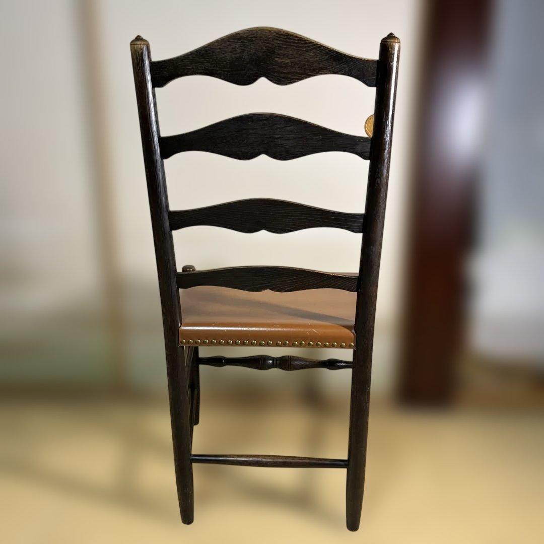 PROVINCIAL ラダーバックチェア　飛騨産業　プロヴィンシャル　革張替済