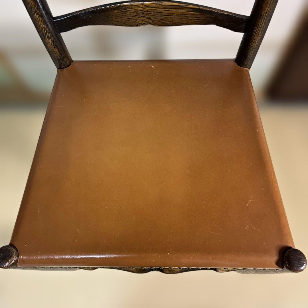 PROVINCIAL ラダーバックチェア　飛騨産業　プロヴィンシャル　革張替済