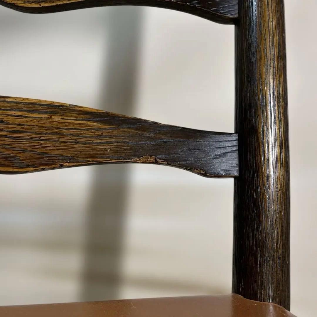 PROVINCIAL ラダーバックチェア　飛騨産業　プロヴィンシャル　革張替済