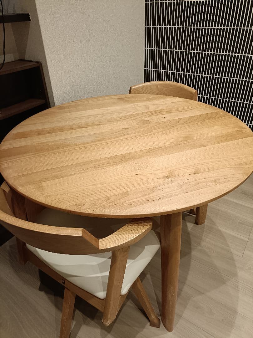 円形オークダイニングテーブル 直径1000mm『2/24(火)まで出品』