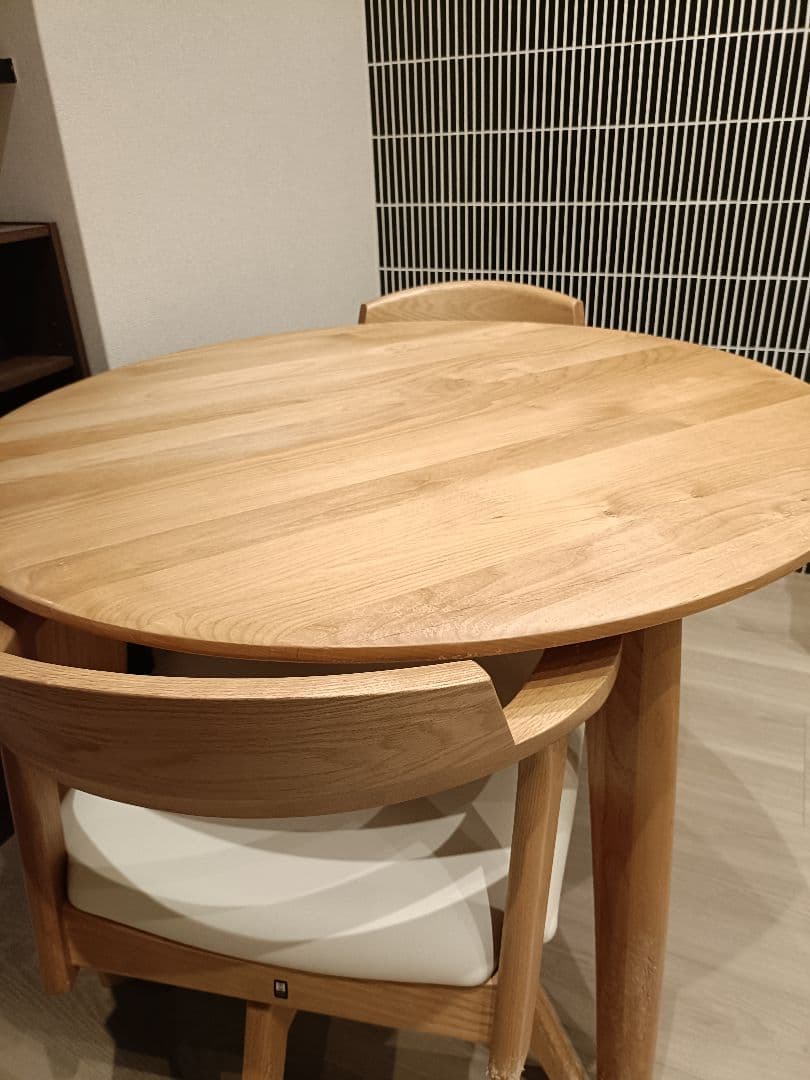 円形オークダイニングテーブル 直径1000mm『2/24(火)まで出品』