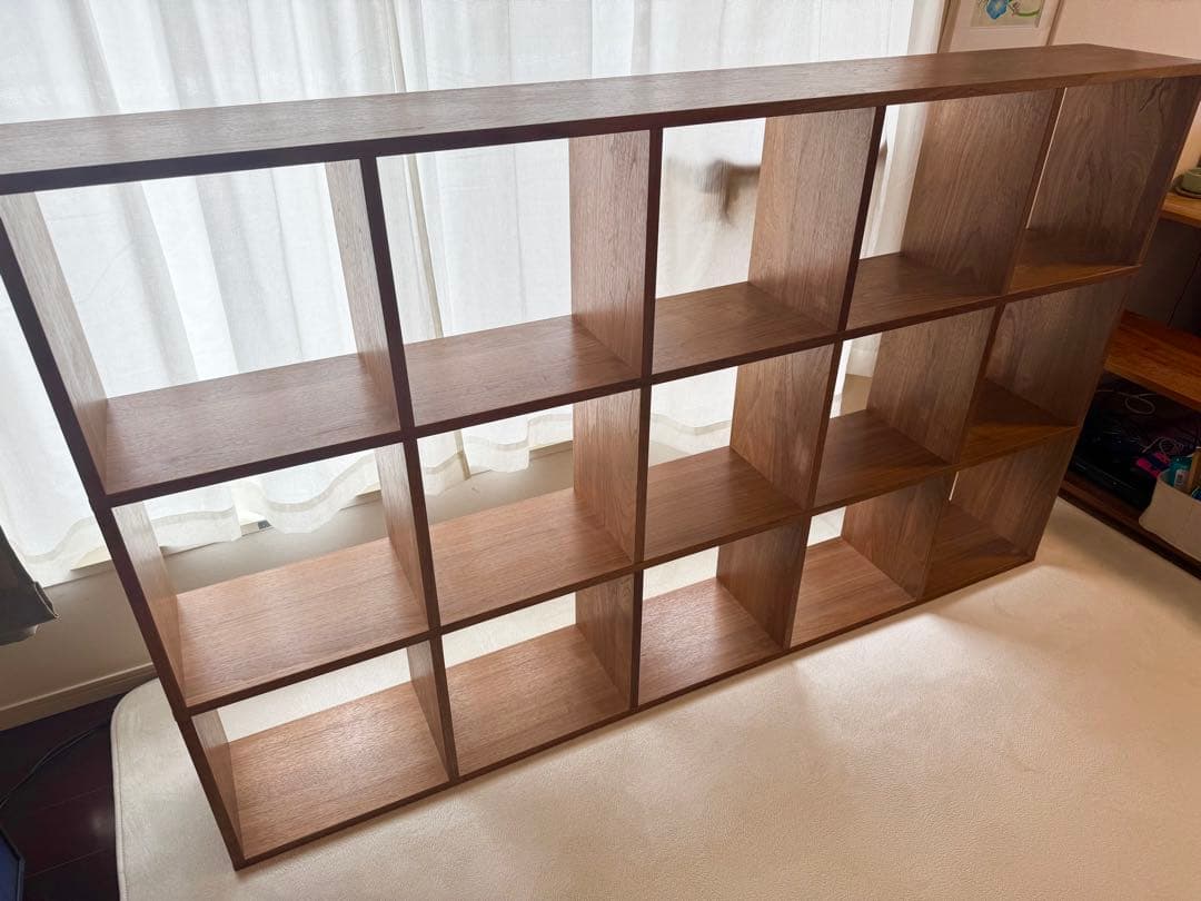 無印良品　スタッキングシェルフ　5段×3列　ウォールナット