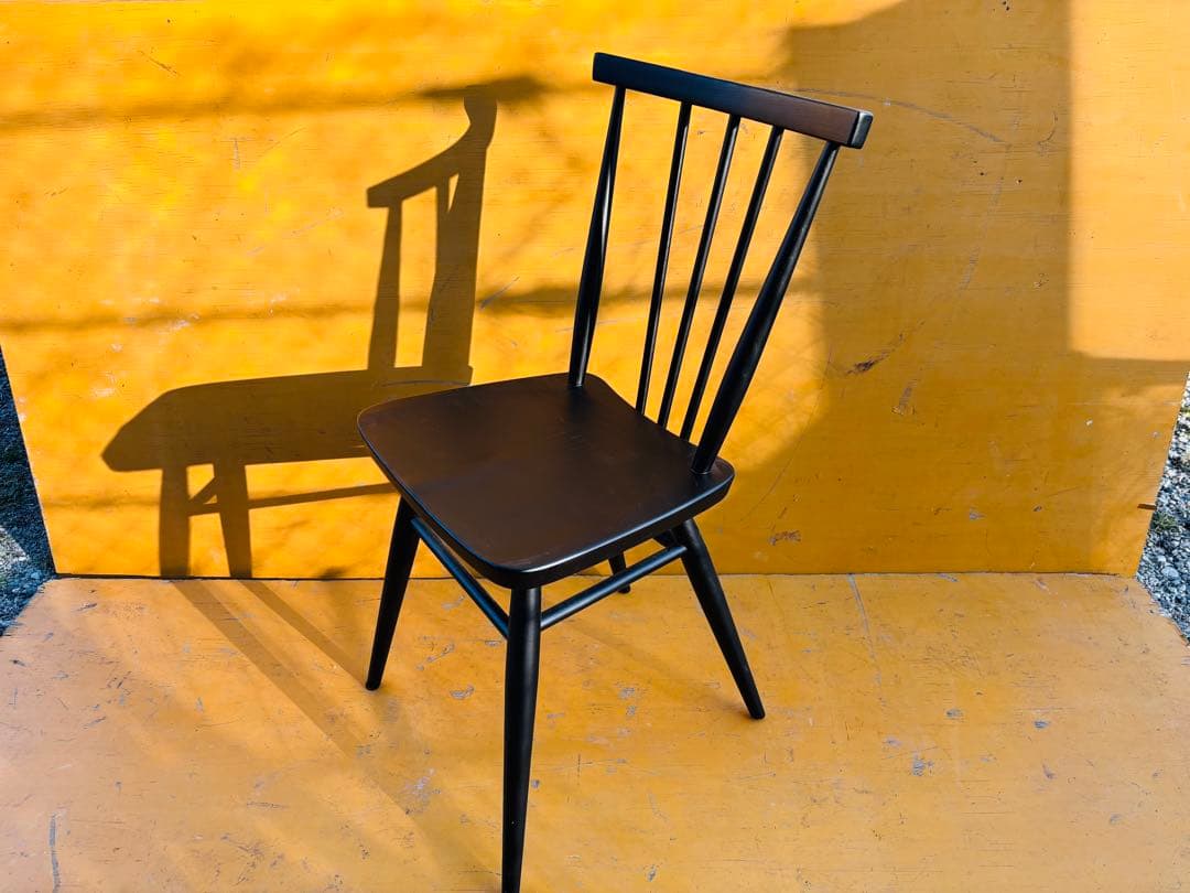 J46★関家具★キキチェア ダイニングチェア ブラック クラッシュゲート