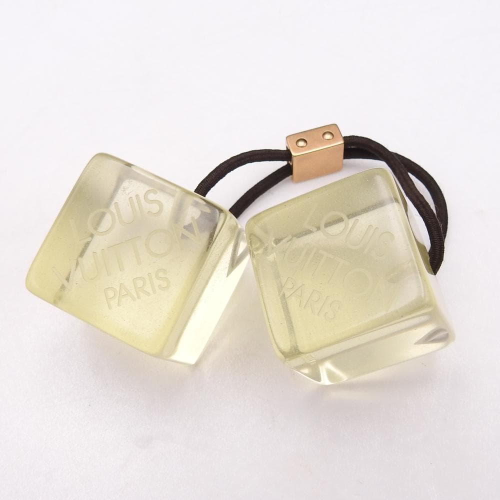 LOUIS VUITTON ヘアキューブヘアゴム クリアピンク/イエロー