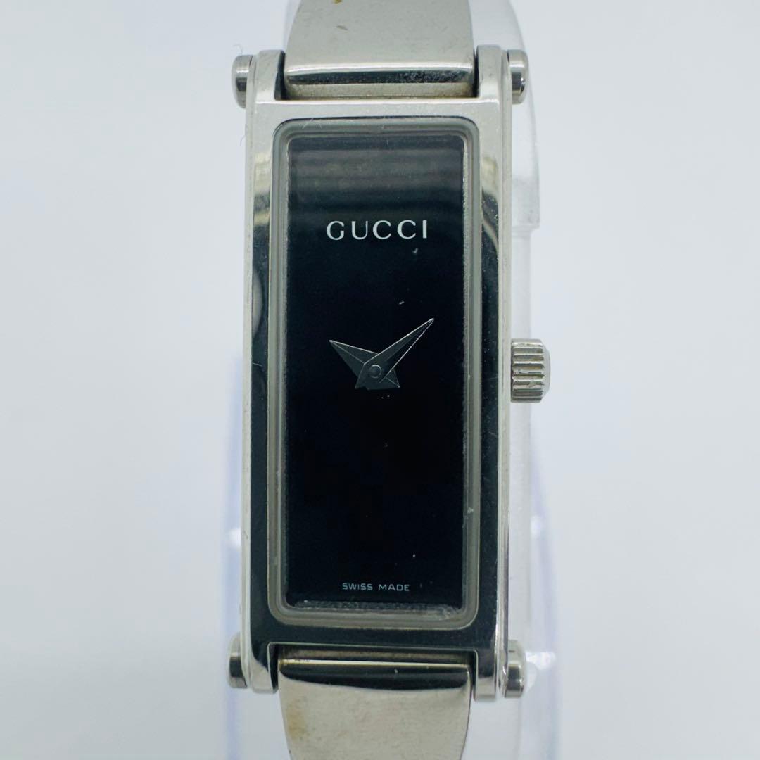 ✨GUCCI✨グッチ✨1500L✨ブラック文字盤✨シルバー✨クォーツ✨腕時計✨