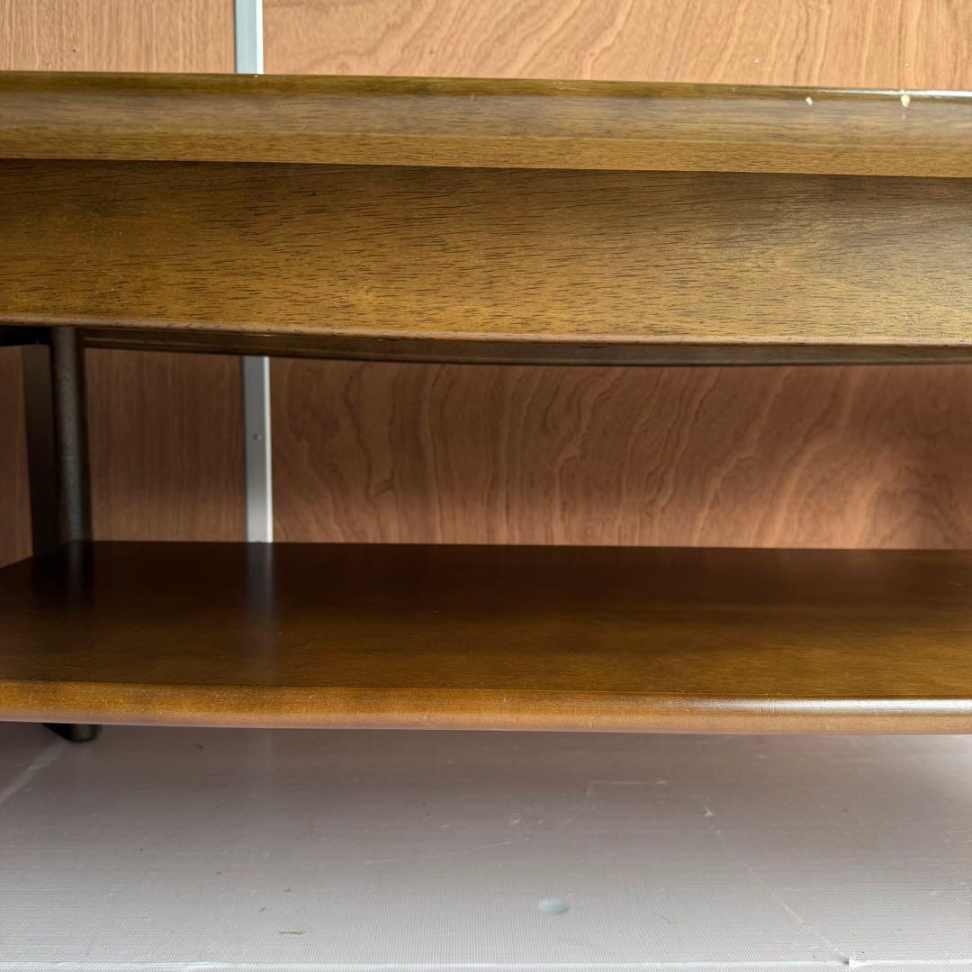 【美品】カリモク ローテーブル TT3500NW 天板綺麗 木製棚付き