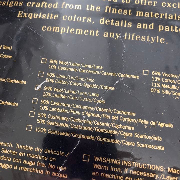 ビンテージ　米国製　ラルフローレン　ウール×羊革　ピローシャム　クッションカバー