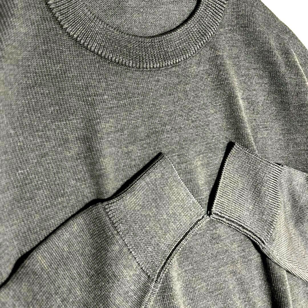 極美品/エブリデイアイライク定価3万ベーシックニット　クルーネック　ブラウン