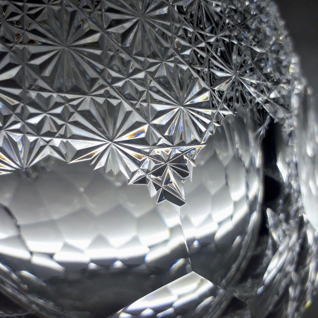 江戸切子　堀口硝子　三代目秀石 作品　花器　銘「ゴジラの卵」【 未使用　美品 】